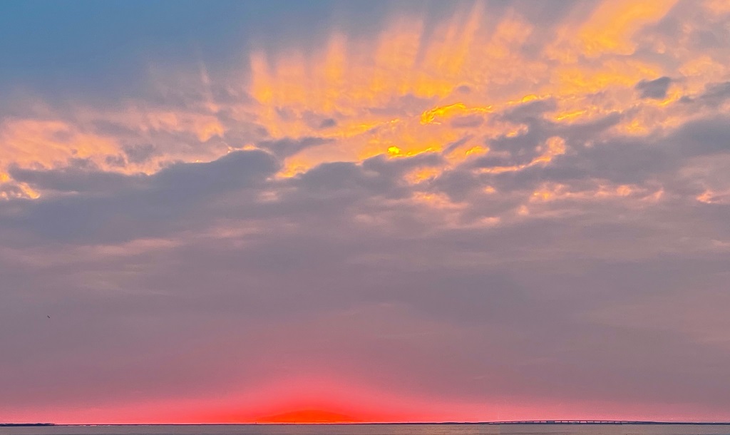 Sunset through the clouds