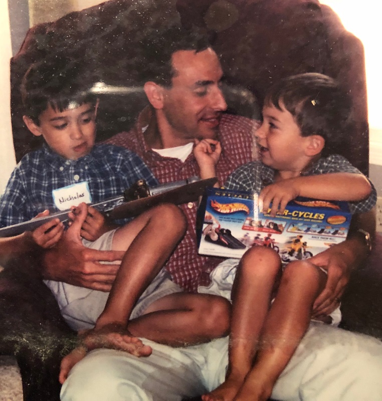 The boys got Eric some toys for father's Day