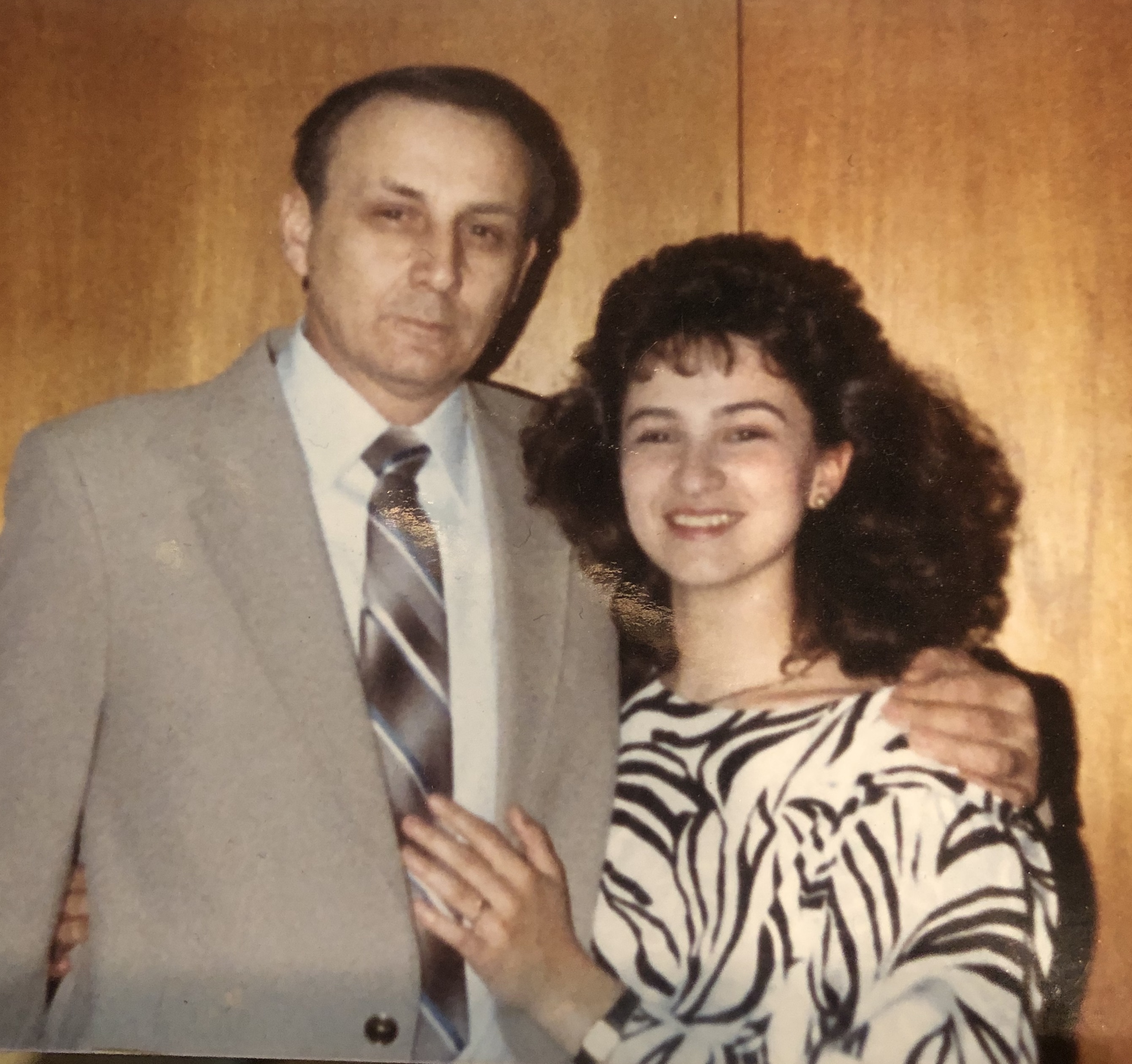 Dressed up with my Daddy and Big Hair 1988