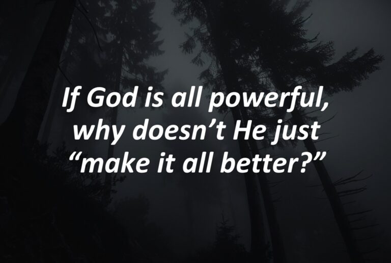 Why doesn't God Make it all better