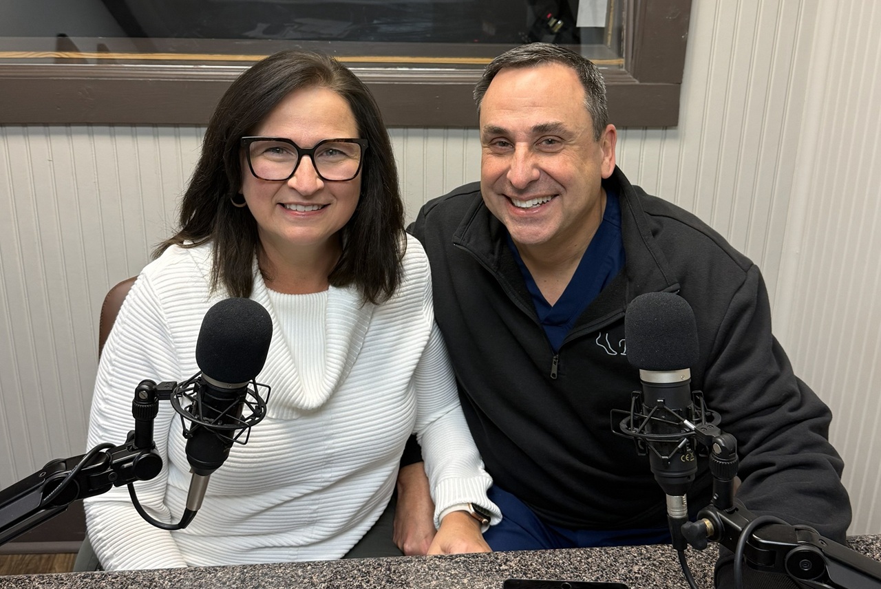 Julie Fillinger and Eric Fillinger at WKUL studio